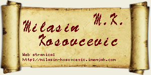 Milašin Kosovčević vizit kartica